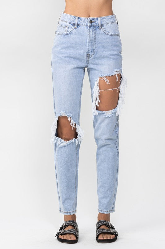 Favorite Boyfriend High Rise Cutout Jeans