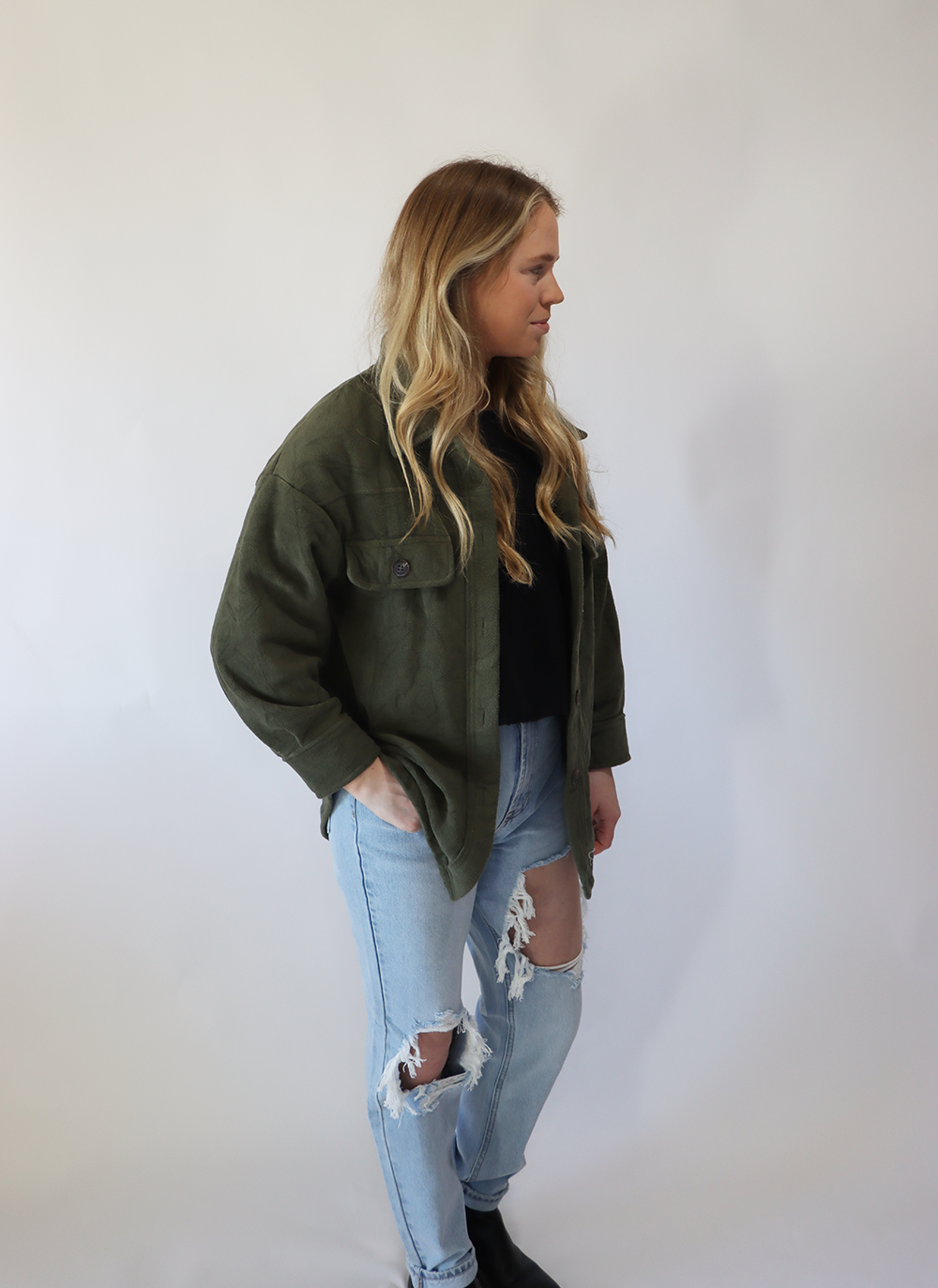 Green Envy Lightweight Shacket