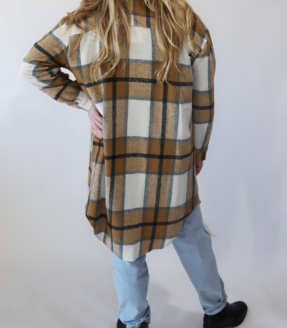 Longline Plaid Shacket